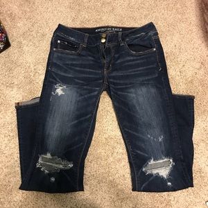 American Eagle destroyed jeans.